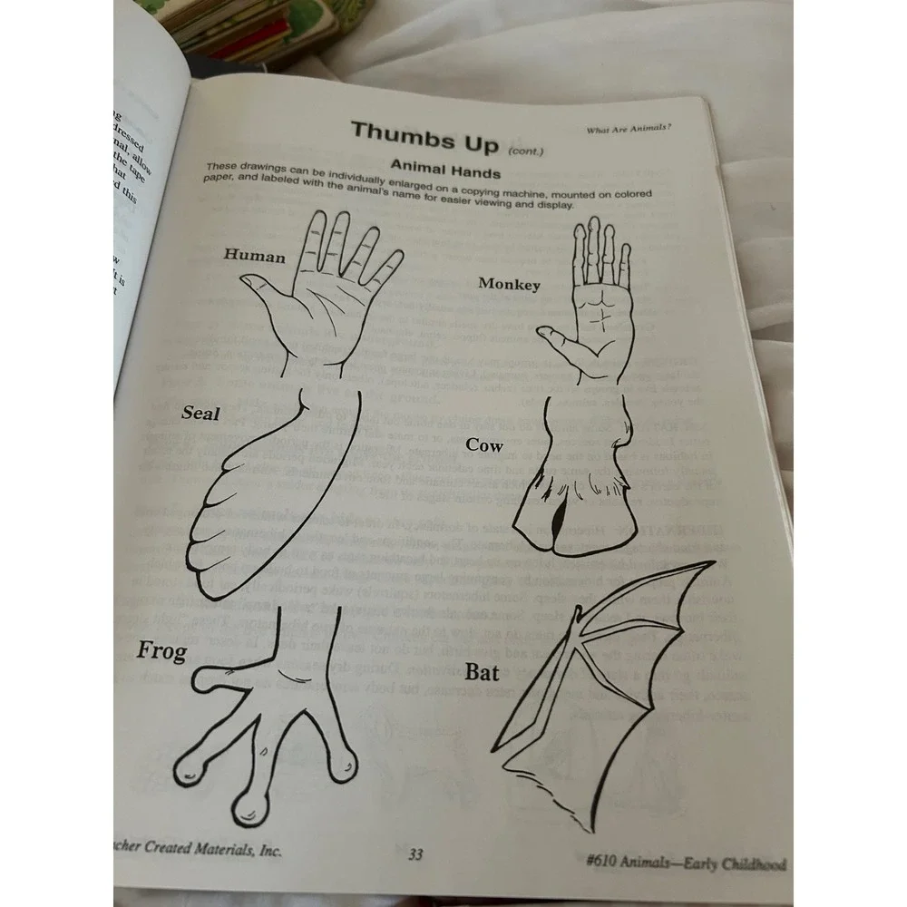 Teacher Created Materials Animals Early Childhood Science Workbook 1994